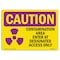 Signmission OSHA CAUTION RADIATION Sign, Contamination W/ Symbol, 7in X 5in Decal, 5" H, 7" W, Landscape OS-CR-D-57-L-10164 - alternate 1